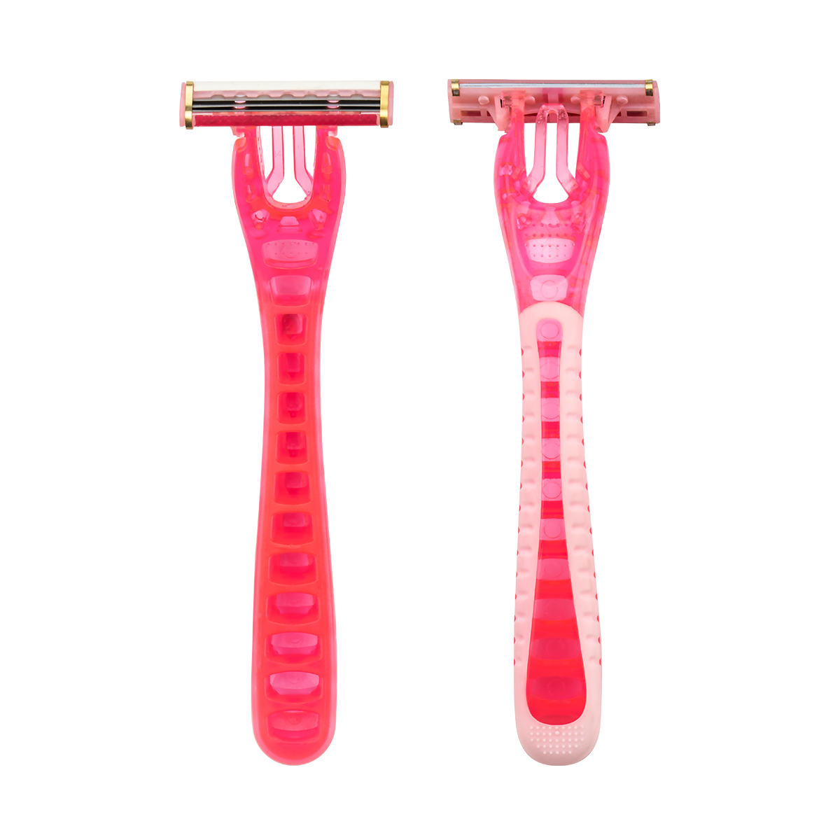 CX-T42-K Sweden hindi kinakalawang na asero 3 Blades Plastic Rubber Handle Shaving Razor